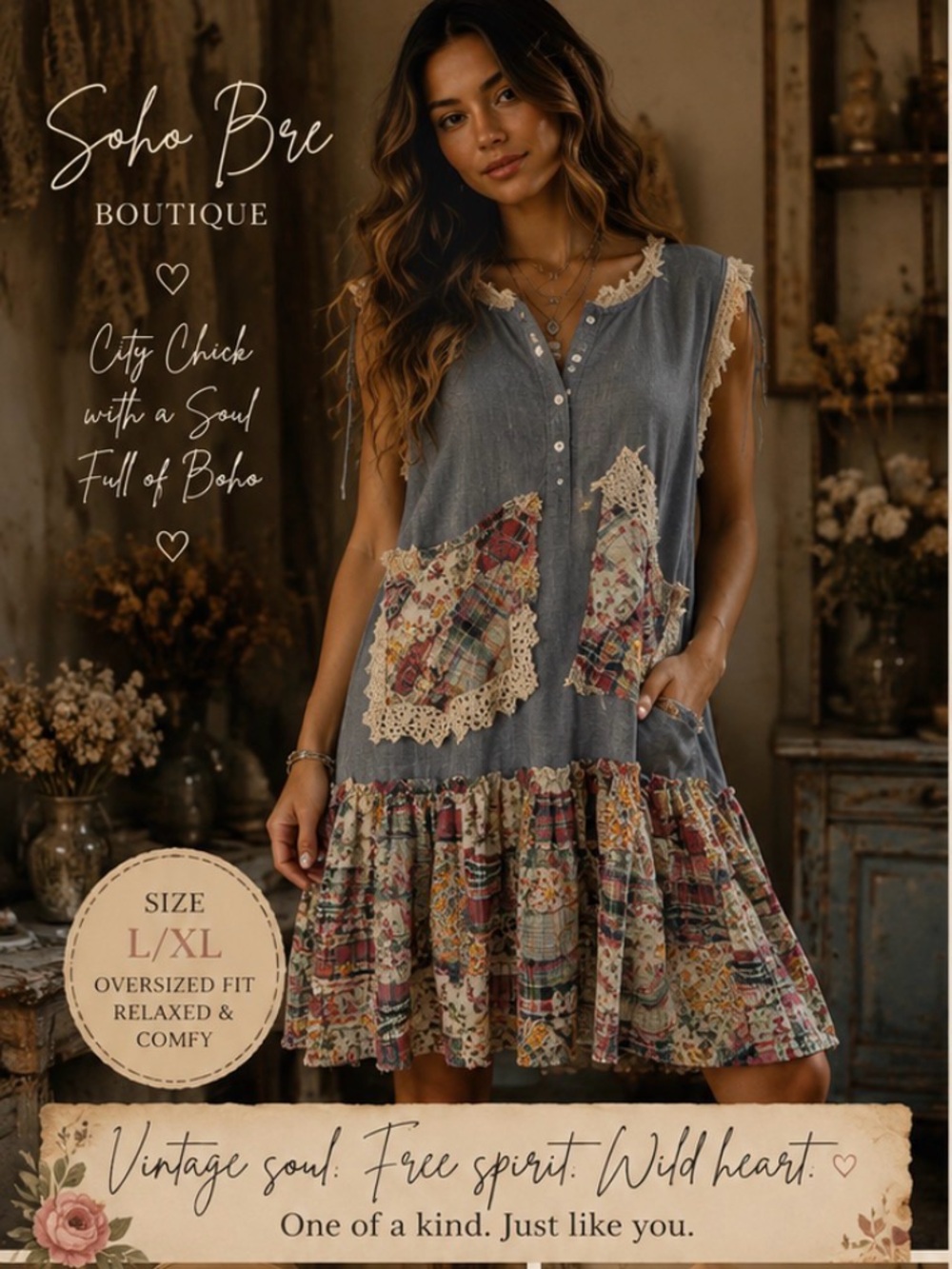 A Rare Bird Holly Hobby Dress SIZE XL